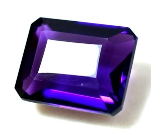 Lab Created 15.40 Ct Purple Amethyst Superb GGL Certified Transparent Gemstone - Picture 1 of 5