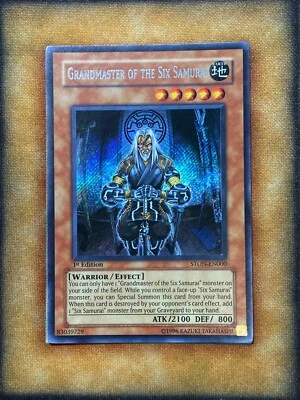 Yugioh Grandmaster Of The Six Samurai STON-EN000 Secret Rare 1st Ed NM - Image 1 of 2