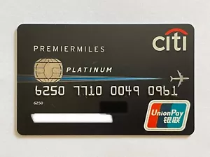 CITIBANK CHINA PremierMiles Platinum credit card UnionPay ~ unsigned ~ CHIP - Picture 1 of 2