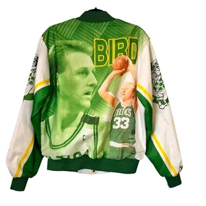 GIACCA BOMBER LARRY BIRD VINTAGE ANNI 90 NBA BOSTON CELTICS STARTER AOP - Foto 1 di 7