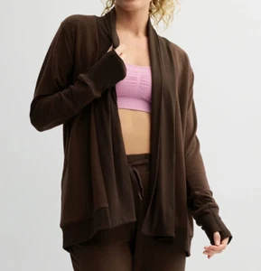 Tek Gear Women s Birk Brown French Terry Wrap/Cardigan (WT34A254RS) Sizes M/L/XL - Bild 1 von 6