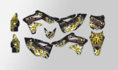 1994 - 1997 KAWASAKI KX 80 KX80 KIT GRÁFICO DE MOTOCROSS ROCKSTAR: DECALQUES DOURADOS - Imagem 1 de 3