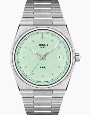 New TISSOT PRX  T137.410.11.091.01  Men 40mm Light green Dial 100% New with Box - image 1 of 4