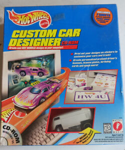 New 1997 Hot Wheels Custom Car Designer CD-ROM W/ VW Drag BUS NIB