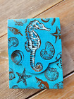 Punch Studio Magnetic Closure Note Pad Jeweled Embellished Seahorse Ocean New