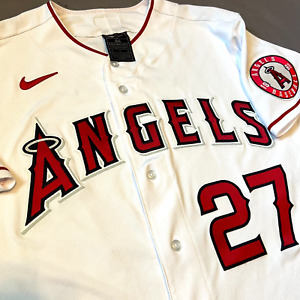 NWOT Nike Mike Trout LA Angels Authentic Sewn White MLB Elite Jersey Sz 44