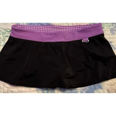 Nike Girl's Black & Purple Activewear Skirt Skort or Swim Bottoms, Size 10 - Image 1 of 4