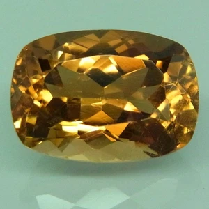 HOWLING! 5.80ct. Apricot Peach Imperial Brazilian Topaz Antique Cushion 11x8mm. - Picture 1 of 4