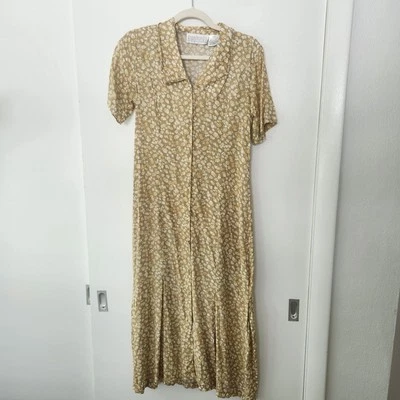 Vintage Passports Pier 1 Imports Dress Small Floral Short Sleeve Classic Prairie - Image 1 of 4
