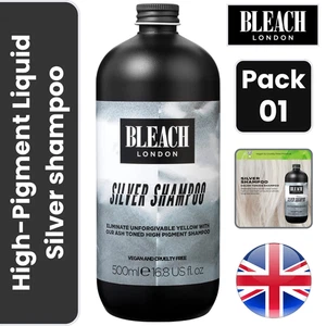 Bleach London Silver Shampoo neutralisiert Gelbtöne 500ml - 1er Pack - Bild 1 von 4