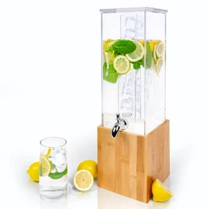 ACRYLIC Drink Dispenser - 1.25 GALLON - Beverage Dispenser with Stand - Ideal... - Picture 1 of 6