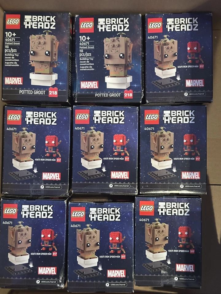 LEGO BRICKHEADZ: Potted Groot (40671) Lote de 9 Foto 1 de 1