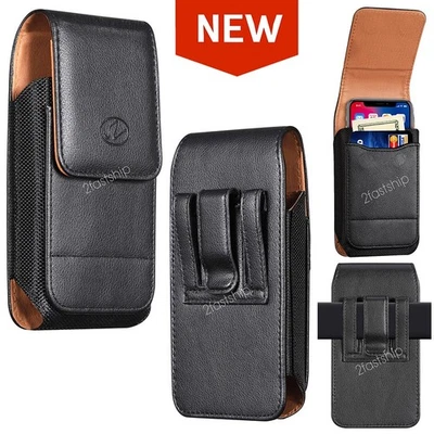 For iPhone 17 Air 17 Pro 17 Pro Max Leather Nylon Case Belt Clip Holster Pouch - Image 1 of 4