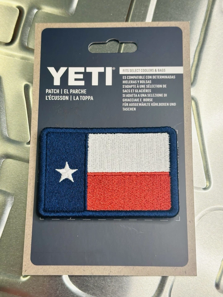 YETI TEXAS FLAG PATCH - TEXAS FITS COOLERS BAGS EXCLUSIVE RARE NEW - Image 1 of 1