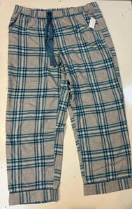 Simply Styled Damen Karo Flanell Pyjamahose Ozeantiefen Gr. XL - Bild 1 von 6