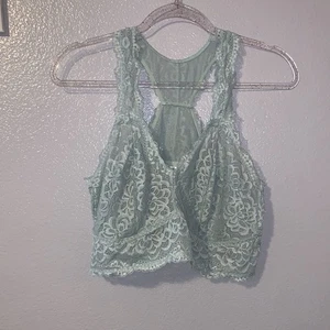 Bralette en dentelle vert sauge courbe torride 2X - Photo 1/5