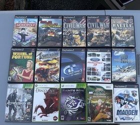 Video Game Bundle/Lot PlayStation 2 PS2 Xbox 360 Wii, tested!