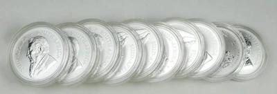 (10) 2017 South Africa 1 Oz Silver Krugerrand 50th Anniv Privy Rev Proofs C4001 - Image 1 of 3