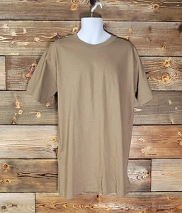Vtg Duke Athletic Products Brown Crew Neck Single Stitch T Shirt Men's L 42 44 - Picture 1 of 16