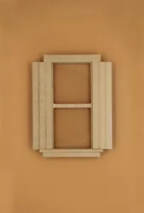 CASA DELLE BAMBOLE SCALA COMPLETA SERIE CLASSICA (UNA SU UNA) FINESTRA SINGOLA CON PERSIANE - Foto 1 di 1