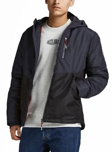 Chaqueta con Capucha JACK & JONES Para Hombre Núcleo Más Rápido Acolchada Informal Negra - Imagen 1 de 4