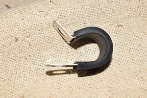 STAINLESS Cushion Loop Clamps 3/16" 1/4" 3/8" 1/2" brake fuel line rubber hanger - Picture 1 of 39