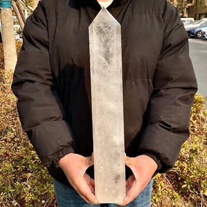 10.78LB Large natural crystal quartz products with white crystal pillar decorati - Picture 1 of 13