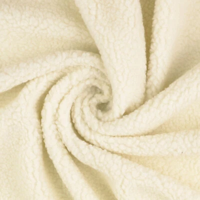 TEDDYSTOFF Krimmer Plüschstoff Fell Dekoration ECRU EUR 12,98/m - Bild 1 von 2