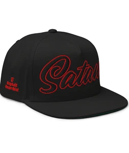 Satan's All Star Embroidered Snapback BLACK & RED - Picture 1 of 5