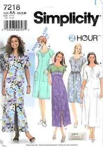 Simplicity 7218 Pullover Dress Sewing Pattern Size 6 to 16 Uncut - Bild 1 von 2