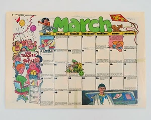 March 1981 Double-Sided Classroom Calendar & Lamb Poster Instructor Magazine - Picture 1 of 4