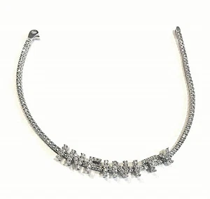 Bracciale da donna tennis zirconi argento 925 con nome scritta personalizzato - Foto 1 di 11