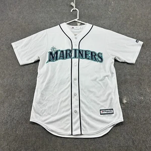 Seattle Mariners Jersey Mens Medium White Coolbase Felix Hernandez 34 Majestic - Picture 1 of 10