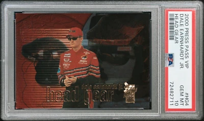 2000 Press Pass VIP Dale Earnhardt Jr. Head Gear HOF PSA 10 Pop 1 - Image 1 of 3