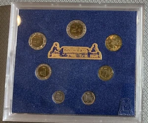 Mexico Nuevos Pesos (7 Coins Set) 1993 Bimetallic Ninos With COA - Picture 1 of 8