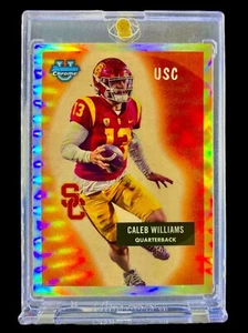 CALEB WILLIAMS ROOKIE REFRACTOR Orange RC Card Holo SP Insert Parallel - USC - Picture 1 of 6