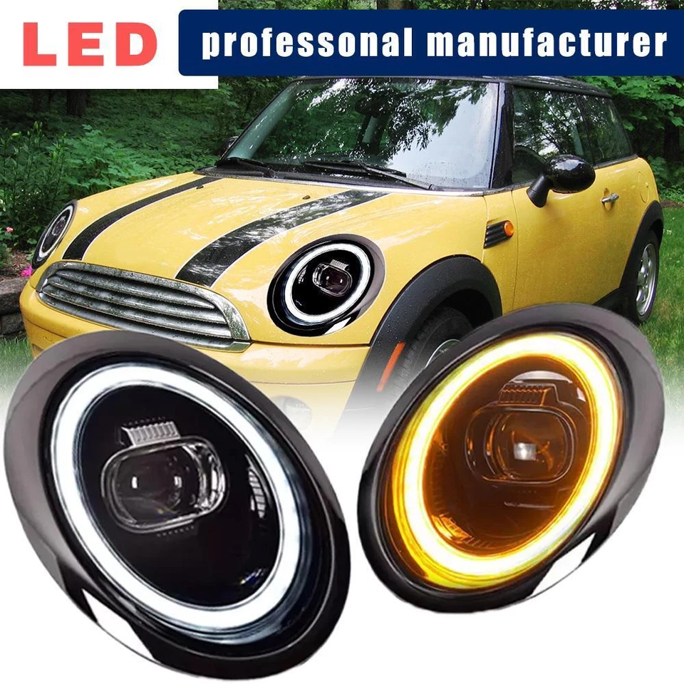 For 2002-2006 BMW Mini Cooper R53 R52 R50 LED Projector Headlights Assembly - Image 1 of 4
