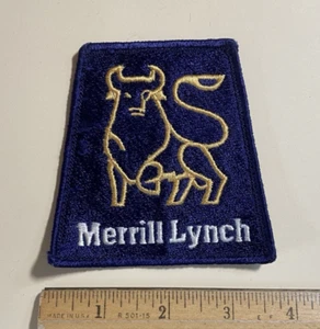 Distintivo toppa ricamato logo Merrill Lynch Bull Bank of America - Foto 1 di 3