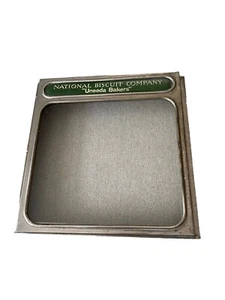 NATIONAL BISCUIT COMPANY UNEEDA BAKERS STORE COUNTER GLASS HINGED DISPLAY TOP - Picture 1 of 5