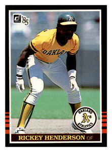 1985 Donruss Rickey Henderson HOF Oakland Athletics #176 NM-MINT