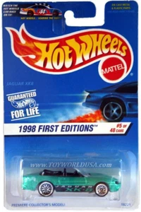 1998 Hot Wheels #639 First Edition #5 Jaguar XK8 0910 card - Picture 1 of 1