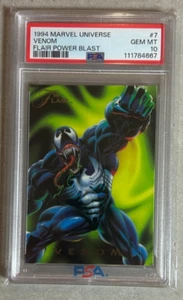 1994 Marvel Universe Flair Power Blast Venom PSA 10 Newly Graded - Picture 1 of 2