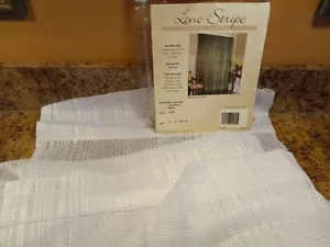 1 Lichtenberg Maglia Tenda Pannello Asta-Tasca 100% Poliestere Bianco 40"w x 63"l USA - Foto 1 di 10