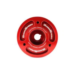GrimmSpeed Red Lightweight Crank Pulley Fits Subaru 2002-2014 WRX 2004+ STi - Picture 1 of 3