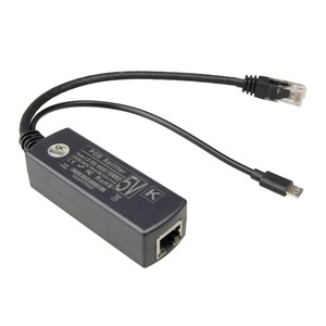 Gigabit Active PoE Splitter 5V Micro USB Jetson Nano Raspberry Pi 3B+ 3B Plus