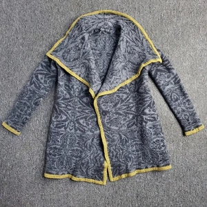 Peruvian Connection Jacket Womens Small Gray Alpaca Wool Shawl Cardigan Sweater - Picture 1 of 23
