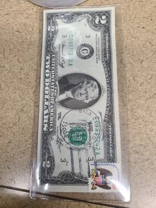 1976 2 DOLLAR BILL WITH REGIONAL POST OFFICE STAMP AND 13 CENT POSTAGE STAMP - Picture 1 of 2