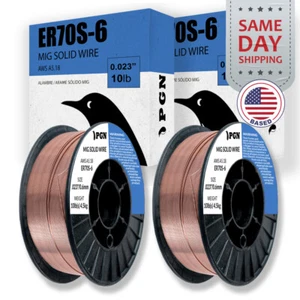 (2 x 10-Lb Spools) ER70S-6 .023" (0.6 mm) Mild Steel MIG Welding Wire - Picture 1 of 8