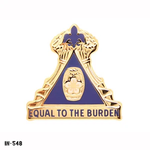 US Army DUI Pin ~ 497th Support Battalion "Equal To The Burden" NEW Vanguard USA - Picture 1 of 1