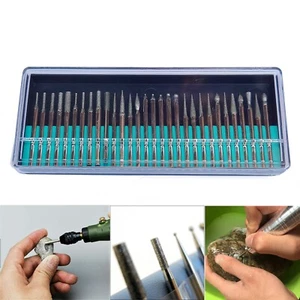 Mini Rotary Drill Bit Diamond Grinding Cutting Burr Set Dremel Rotary Tool Box - Picture 1 of 7